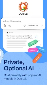 DuckDuckGo, optional Duck.ai preview 4